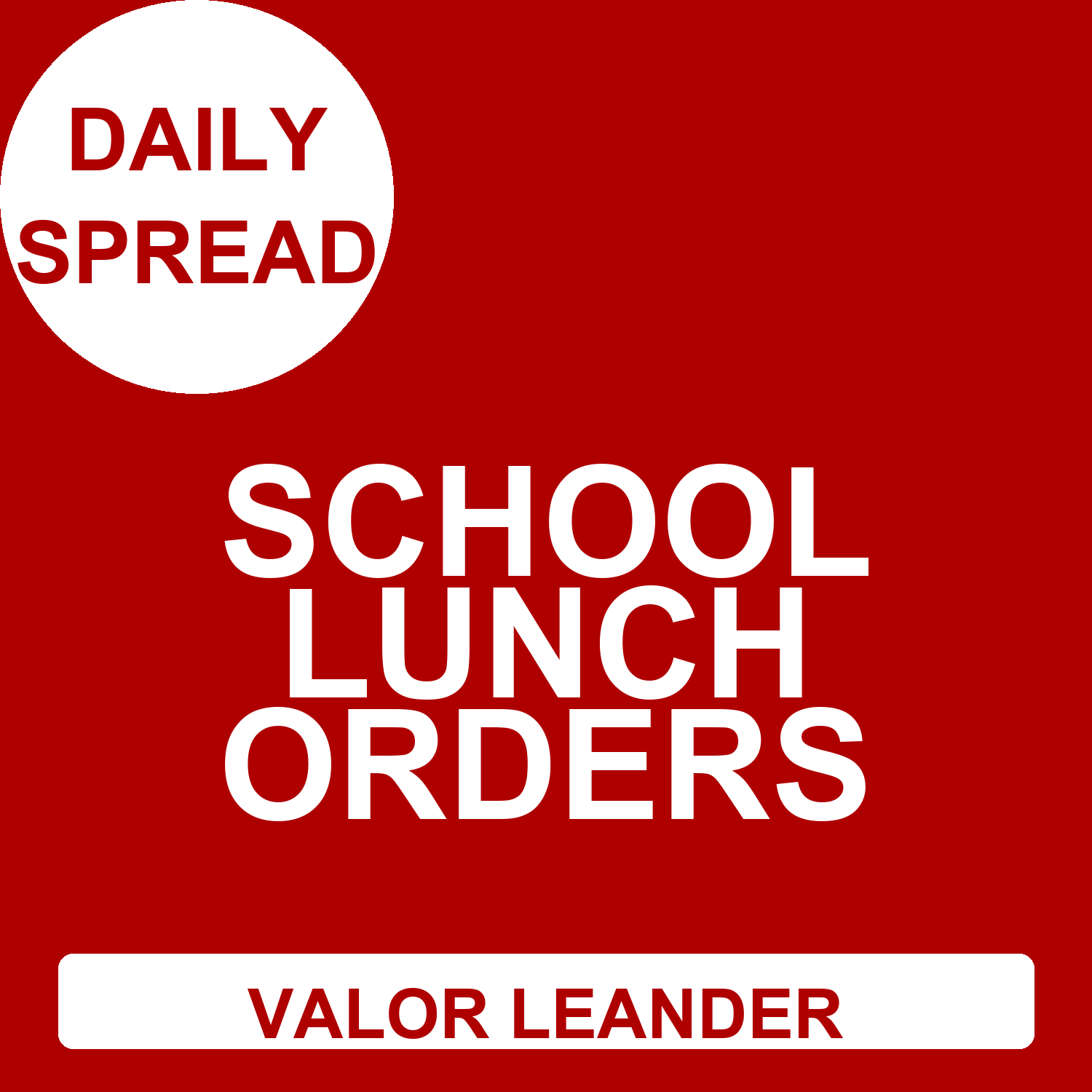 School Lunch Ordering