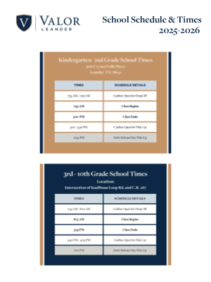 School Bell Schedule